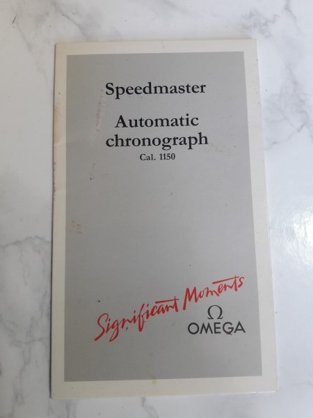 1990 INSTRUCTIONS FOR OMEGA SPEEDMASTER CHRONOGRAPH CAL 1150
