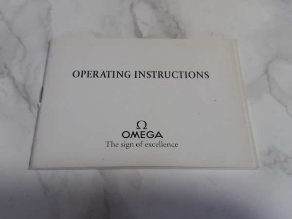 1993 INSTRUCTION BOOKLET FOR OMEGA CONSTELLATION / SEAMASTER DIVER CAL 1109 111 1120