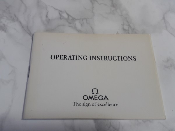  1993 INSTRUCTION BOOKLET OMEGA SEAMASTER CAL 1154 / 1155