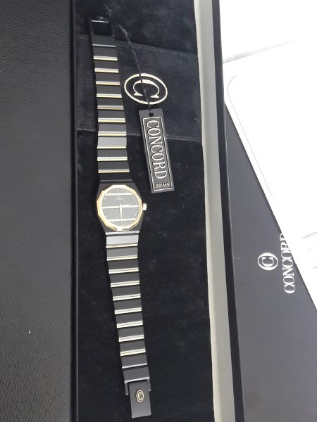 CONCORD MARINER SG : 18K / black PVD Ladies Watch Box Paper - NEW IN BOX