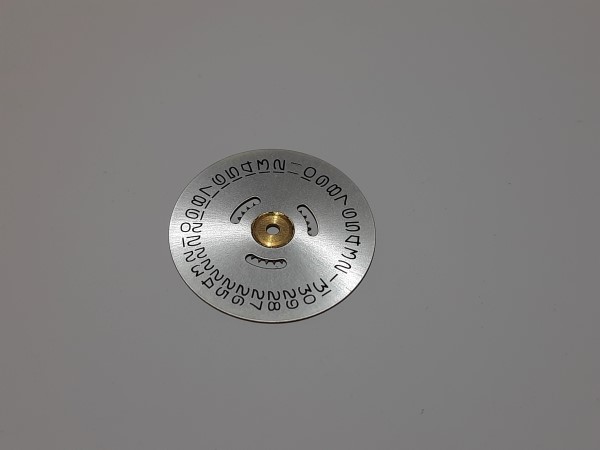 Genuine Rolex date disc for cal 1215 & 1225 ref 7599-2 silver - Rare color