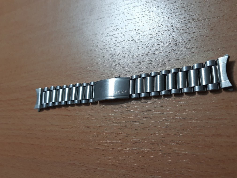 Rare Vintage 18 mm DOXA Stainless Steel Bracelet, Curved Ends, For Doxa Sub
