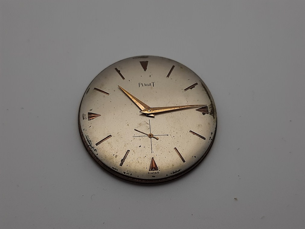 OVER SIZE 34MM PIAGET (DIAL, MVT & HANDS) WORKING FOR PARTS / REPAIR
