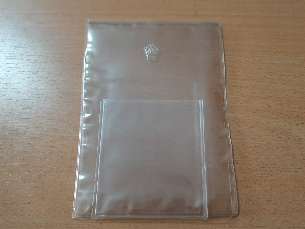Rare & Collectible 1970's ROLEX Plastic Transparent Documents Holder 