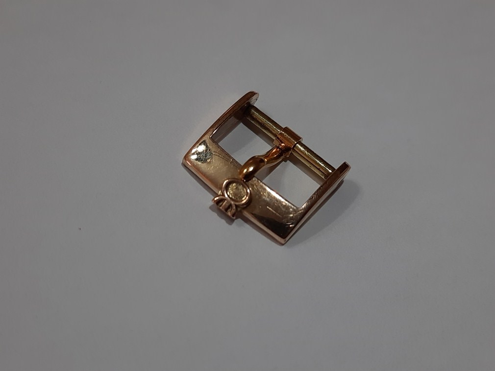VINTAGE 1960'S MILUS 14MM YELLOW GOLD PLATED WATCH BUCKLE