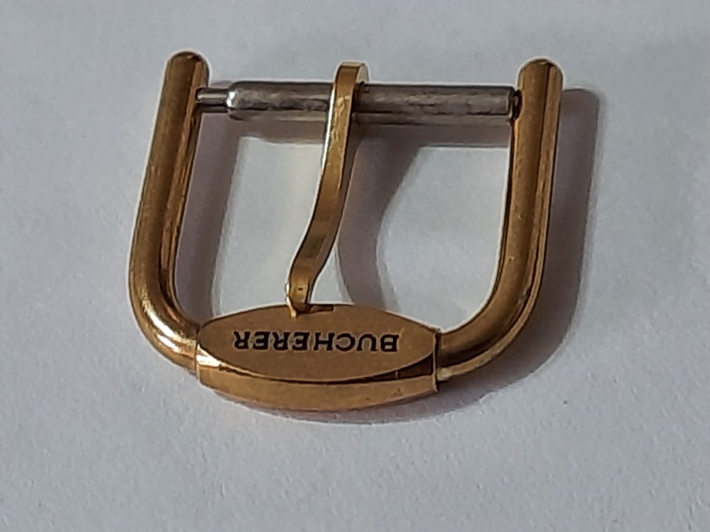 VINTAGE BUCHERER 14MM YELLOW GOLD PLATED WATCH BUCKLE