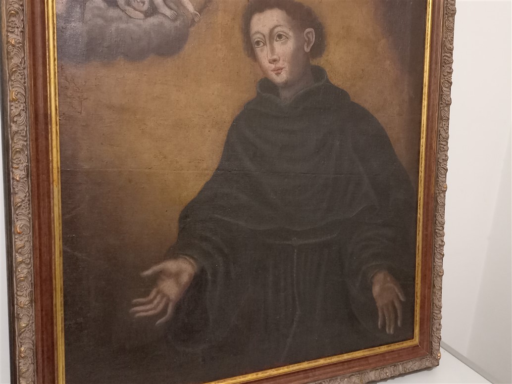 17th Century St Anthony Of Padua Oil On Canvas Painting