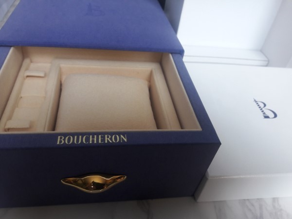 BOUCHERON PRESENTATION WATCH BOX, INNER / OUTER NOS BOX 