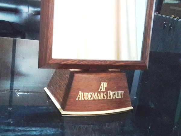 Audemars Piguet : 1970's Wooden Display Official Dealer Mirror 