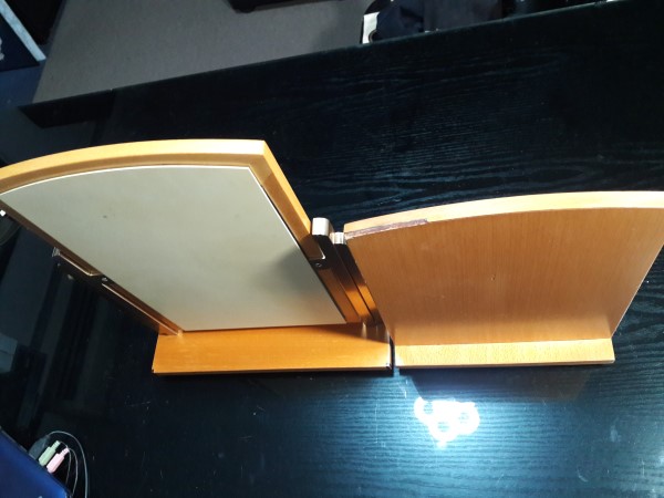 OMEGA : 1960's Wooden & brass Display Official Dealer Mirror With Holder Display