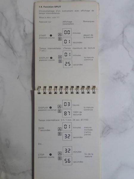1975 INSTRUCTION BOOKLET FOR CHRONO-QUARTZ MONTREAL ALBATROS CAL 1611