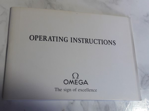 1992 INSTRUCTION BOOKLET FOR OMEGA CONSTELLATION CAL 1376 / 1434 / 1530
