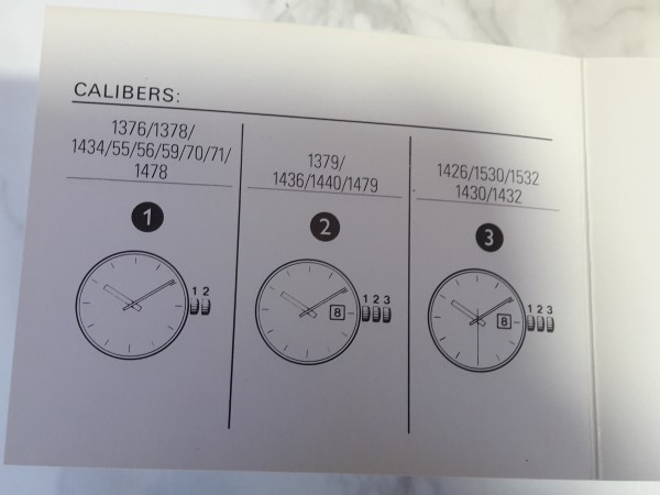 1992 INSTRUCTION BOOKLET FOR OMEGA CONSTELLATION CAL 1376 / 1434 / 1530
