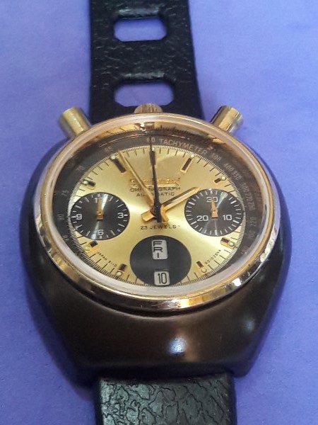 VINTAGE 1970'S CITIZEN BULLHEAD CHRONOGRAPH 67-9143 AUTOMATIC PVD COATED MODEL