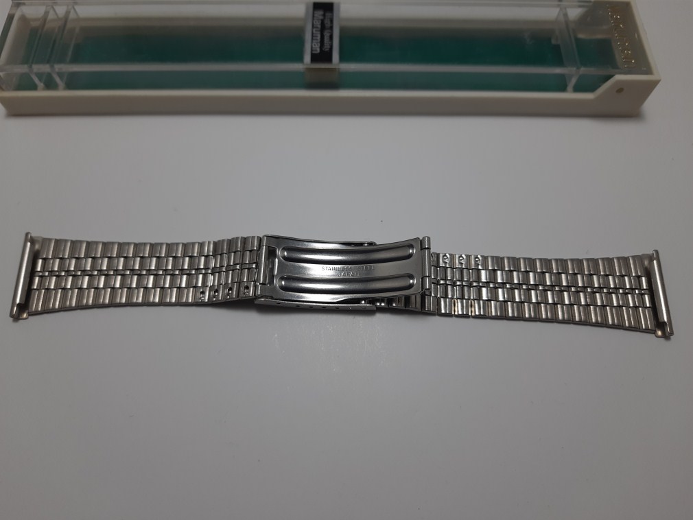 Vintage NOS 1970's MARUMAN High Quality Japan Made 22MM Stainless Steel Bracelet