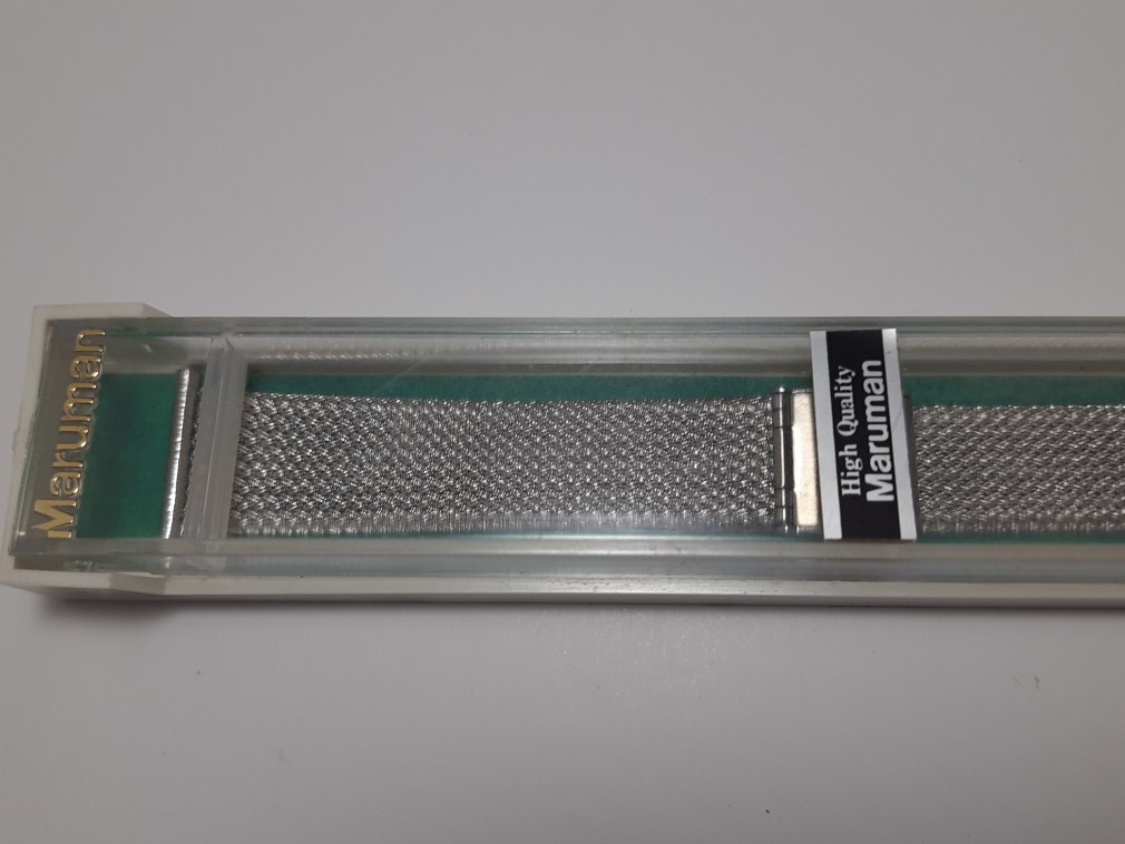 Elegant NOS 1960-70's MARUMAN High Quality Japan Made 22MM S Steel Mesh Bracelet