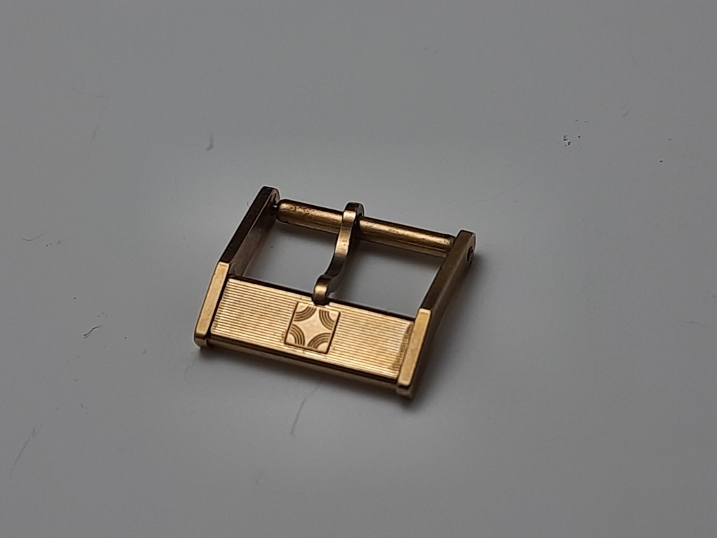VINTAGE NOS 1970'S ZENITH 14MM YELLOW GOLD PLATED WATCH BUCKLE