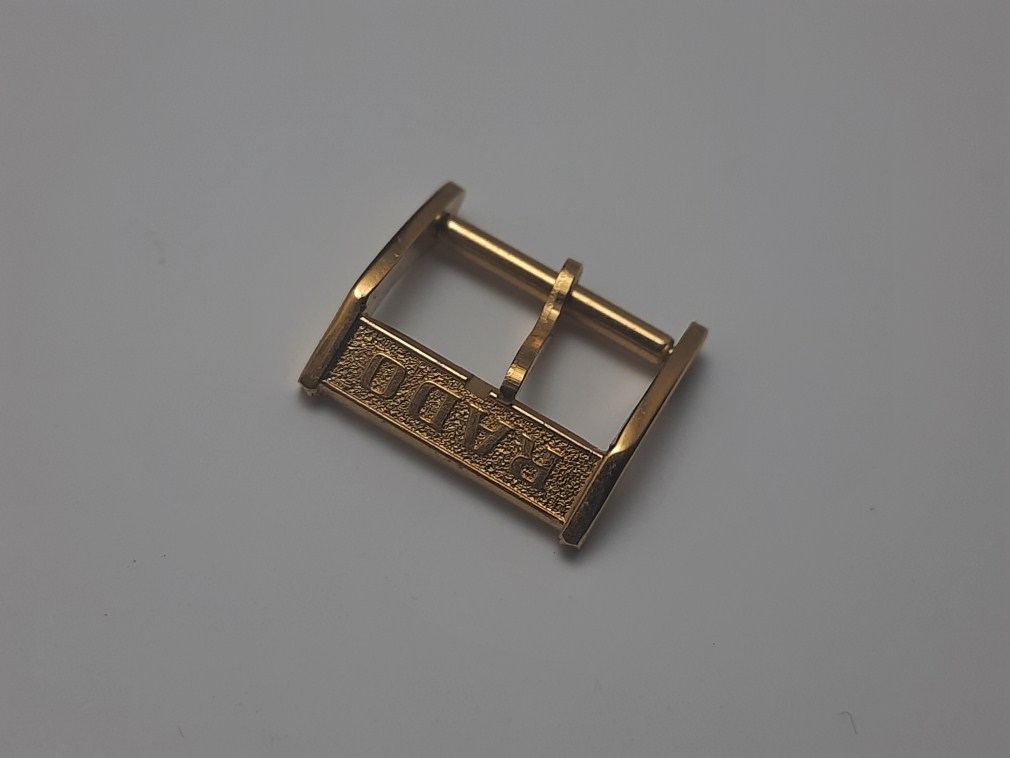 VINTAGE NOS 14MM RADO YELLOW GOLD PLATED WATCH BUCKLE