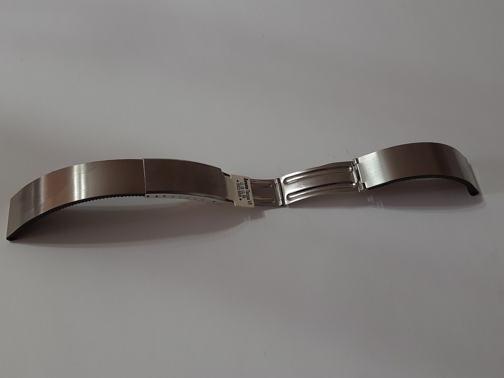Rare NOS 1970-80's 18mm D.B.G.M High Quality German Made S.Steel / Rubber Diver Bracelet