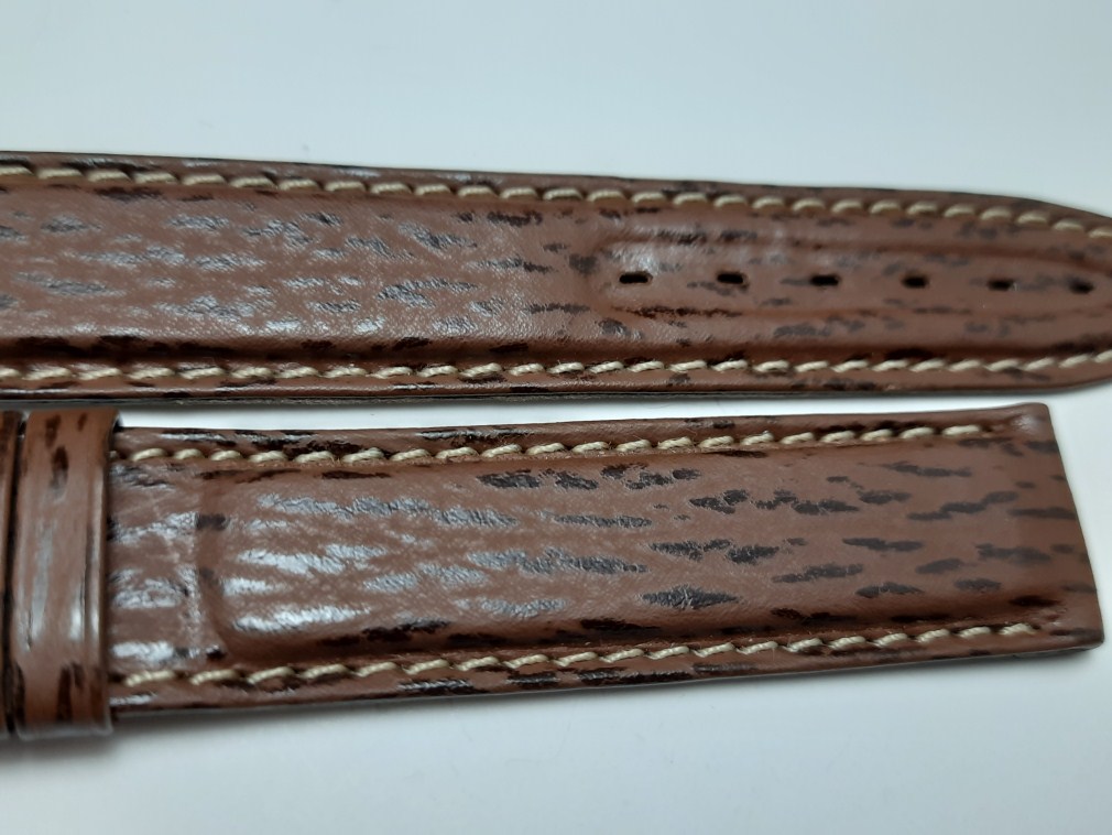 GENUINE OEM TAG HEUER 20MM BROWN SHARK LEATHER BAND STRAP