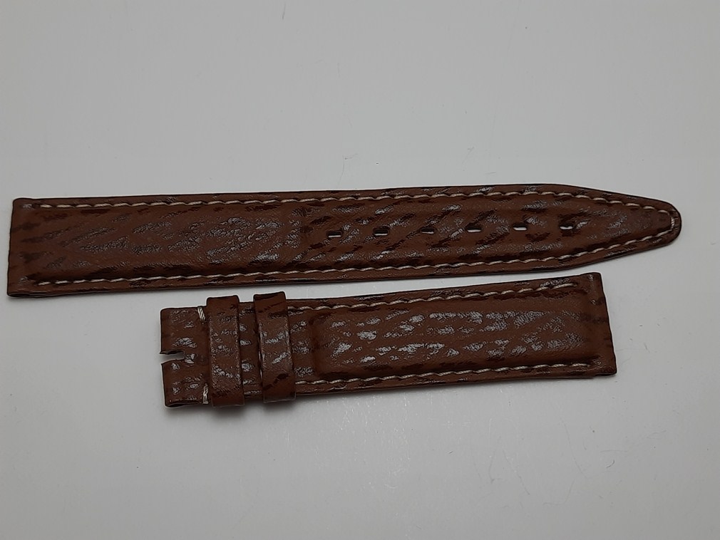 GENUINE OEM TAG HEUER 17.5 MM BROWN SHARK LEATHER BAND STRAP