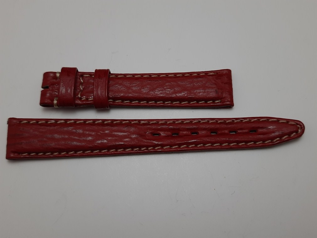 GENUINE OEM TAG HEUER 15 MM LADIES RED SHARK LEATHER BAND STRAP