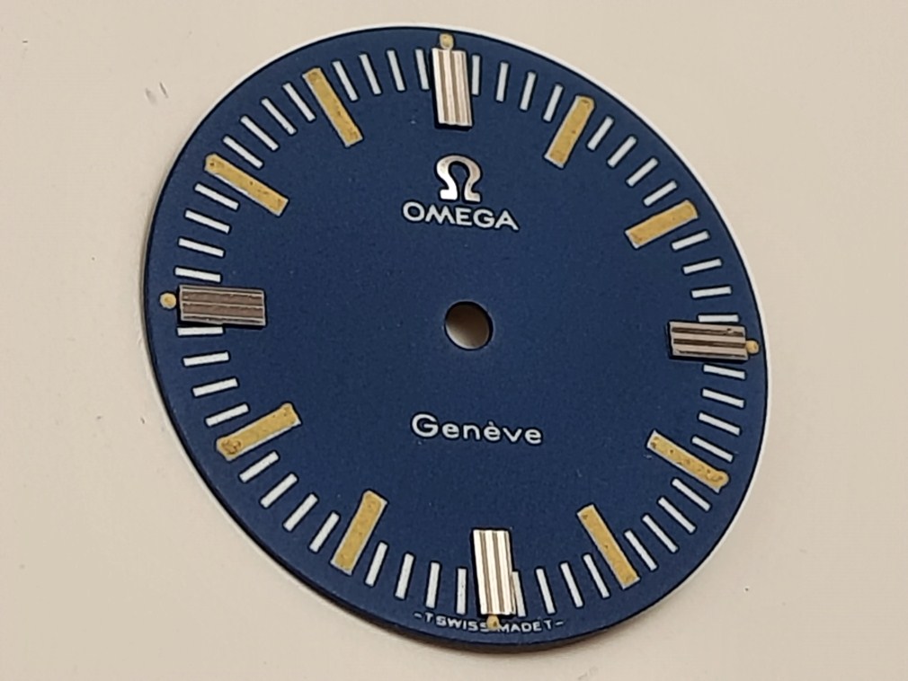 OMEGA ADMIRALTY 135.042 DIAL FOR CAL 601 RARE BLUE COLOR 27.5 MM - NOS CONDITION