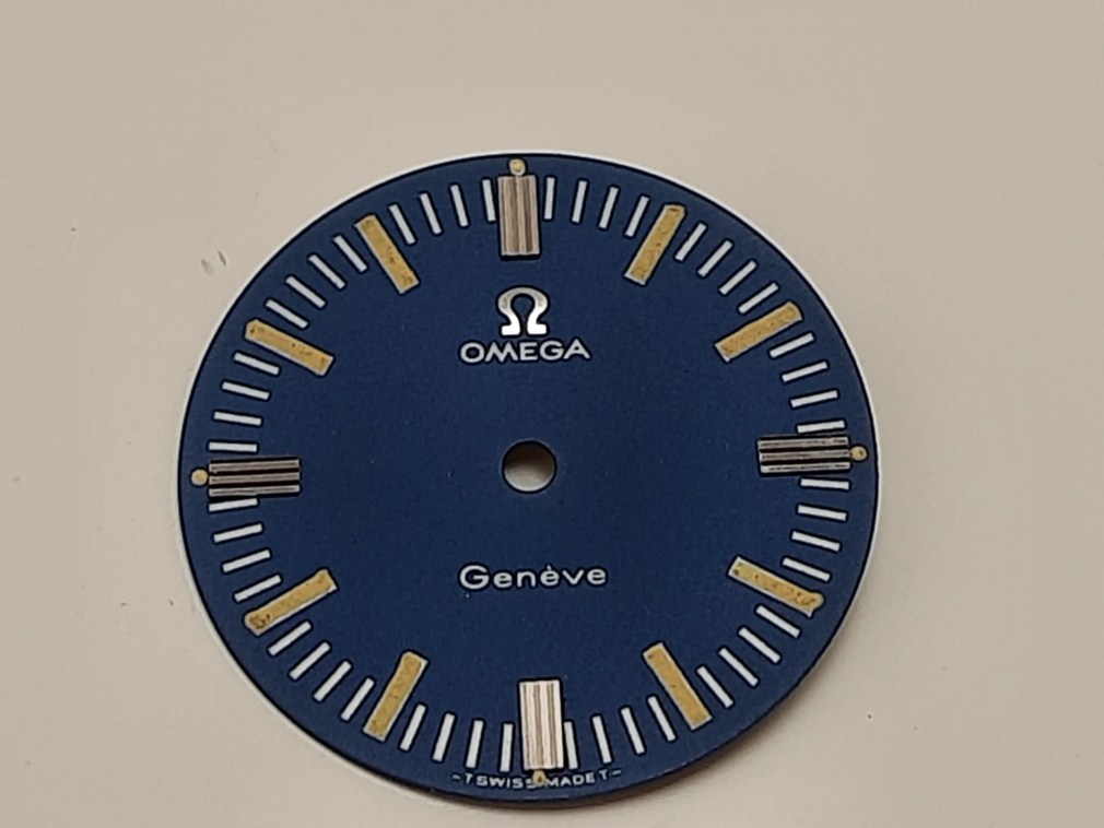 OMEGA ADMIRALTY 135.042 DIAL FOR CAL 601 RARE BLUE COLOR 27.5 MM - NOS CONDITION