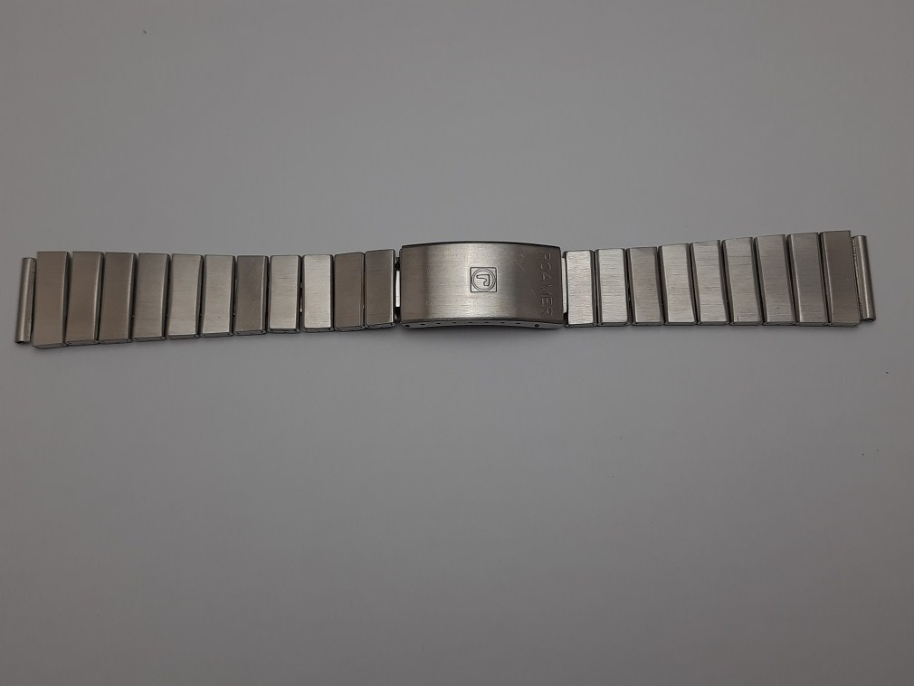 Rare 1960-70's 18mm ROAMER Stainless Steel Bracelet For Stingray Chrono / Diver's