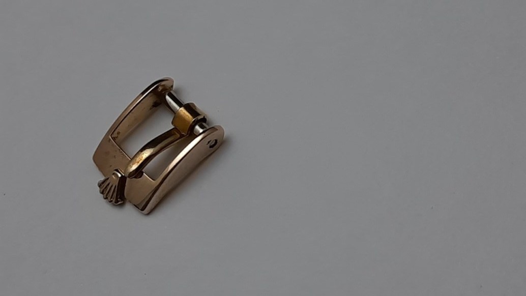 VINTAGE 1950-60'S ROLEX 8MM ROSE GOLD PLATED WATCH BUCKLE