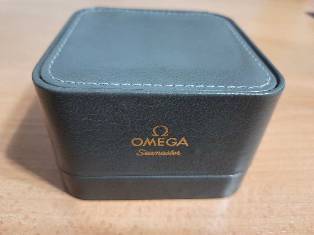 Rare Vintage Omega Seamaster Polaris Grey Leather BOX 