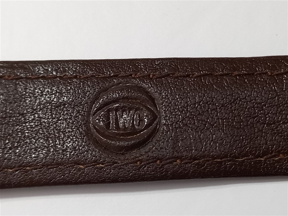VINTAGE 1970'S NOS 20 MM IWC BROWN LEATHER BAND STRAP