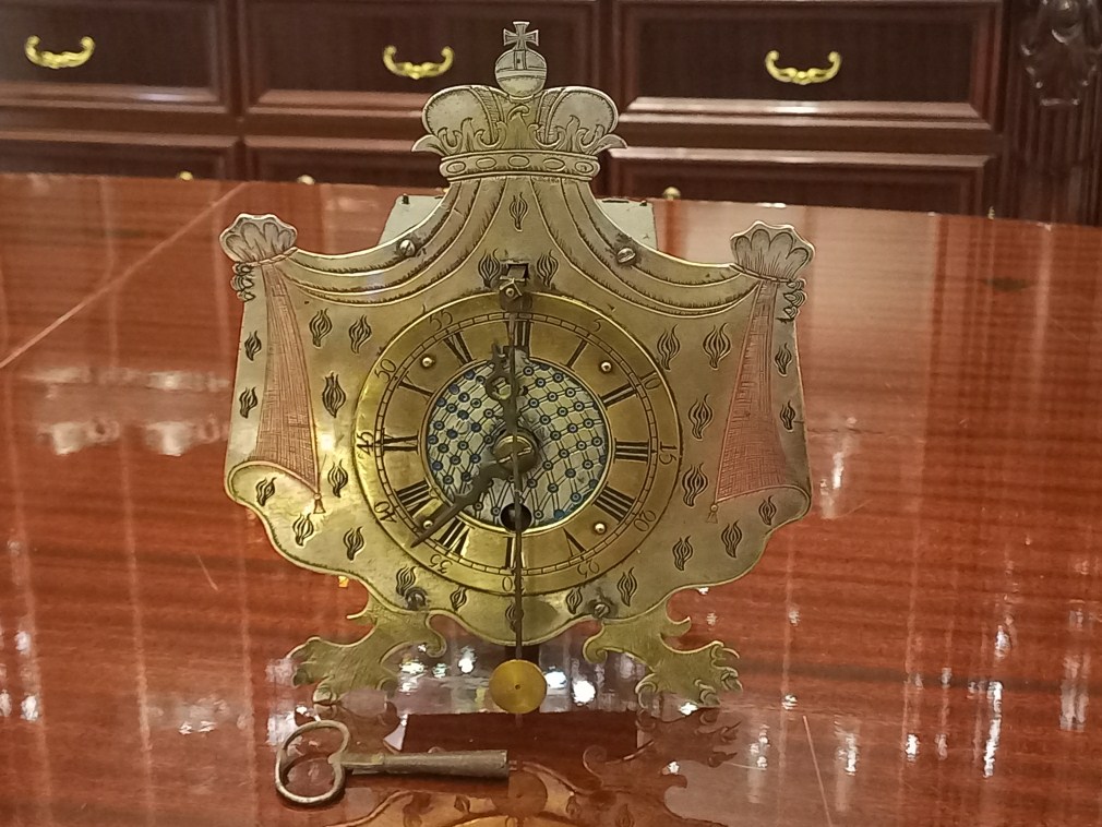 IMPERIAL VERGE ESCAPEMENT CLOCK FROM THE NAPOLEONIC OFFICE IN THE ROYAL COURT 1804
